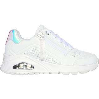 Skechers Skechers White Girls Uno Lite Easy Zip Trainers