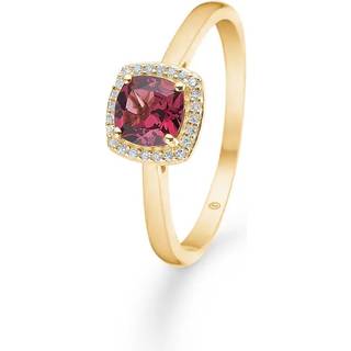 Mads Z - 14 kt. ring Mona Lisa m. rhodolit + 0,045 ct.