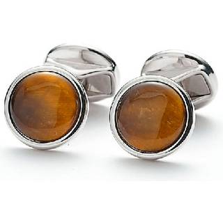 Alexander Lynggaard CPH Hope Round manchetknapper i sølv med tigerøje