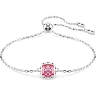 Birthstone Armband, Kissenschliff, Oktober, Rosa, Rhodiniert