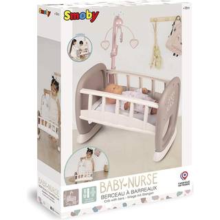 Smoby Baby Nurse dukkevugge med uro - passer dukker op til 42 cm