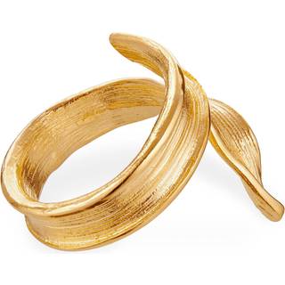Flora Danica - Statement græs ring i 22kt forgyldt sølv - gr-stri-g