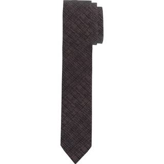 OLYMP Herren Krawatte beige,blau Gemustert