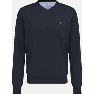 Fynch-Hatton Herren Pullover blau unifarben