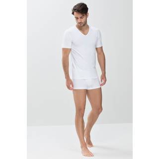 Mey Herren T-Shirt weiß Baumwolle & Mix unifarben