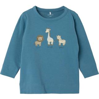 Name It Provincial Blue Dyreprint Top - Str. 9m 74cm