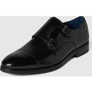 JOOP! Herren Doppelmonkstrap schwarz Glattleder