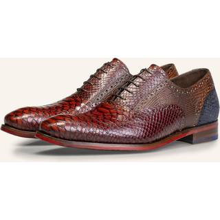 Floris van Bommel Herren Schuhe cognac Leder geprägt