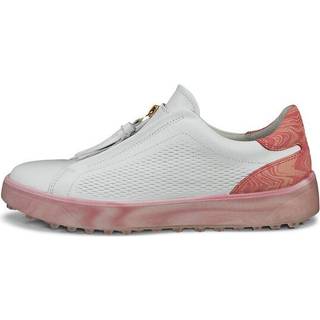 Ecco Tray Dame Golfsko Uden Spikes - Bright White/Bubble Gum - Str. 39 Normal
