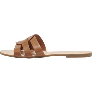 Only Shoes - Onlfeli-4 Pu Slip On Sandal - 4460945 Cognac