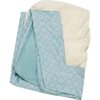 Furhaven erstatnings hundesengebetr?k Plys og diamantprint Nest Top Sofa-stil Maskinvaskbar - Aqua Medium