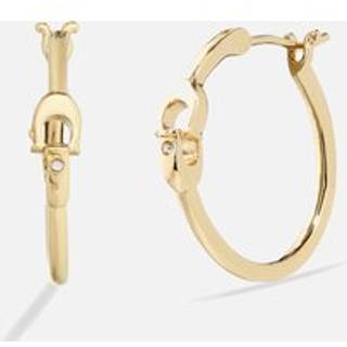 Coach Gold Interlinked C Hoop Earrings - Gold