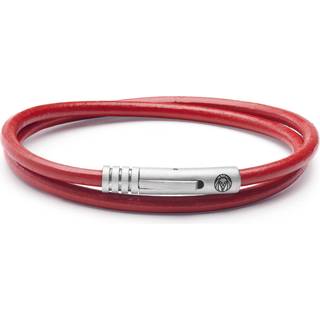 Collins | Simpelt Rødt Læder Wrap-Around Snor Armbånd