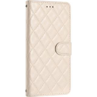 EIDERWOOD Motorola Moto G84 Læder Flip Cover m. Pung & Strop - Rhombus - Beige