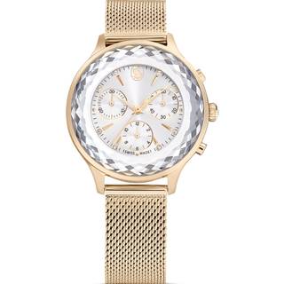 Nova Chrono Uhr, Schweizer Produktion, Metallarmband, Goldfarben, Champagne-vergoldetes Finish