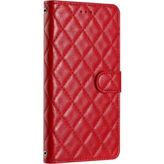 EIDERWOOD Motorola Moto G84 Læder Flip Cover m. Pung & Strop - Rhombus - Rød