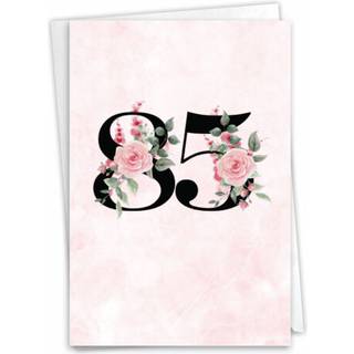 Nobleworks - 85. milepæl fødselsdag lykønskningskort med 5 x 7 tommer konvolut (1 kort) Blomsteralder 85 C8263MBG
