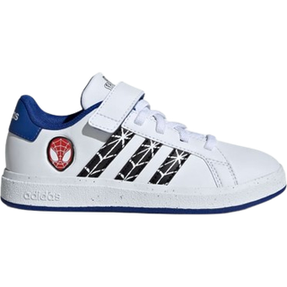 ADIDAS MARVEL GRAND COURT SPIDER-MAN KIDS SKO - Cloud White / Core Black / Royal Blue - 37 1/3