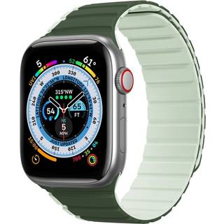 Dux Ducis LD Series - Apple Watch 9/8/7/6/5/4/3/2/1/SE/Ultra/Ultra 2 - 49/45/44/42mm - Magnetisk silikone urrem - Grøn
