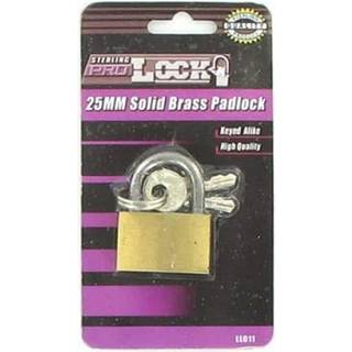 Sterling LL011 Solid messing h?ngel?s 25mm brun/s?lv