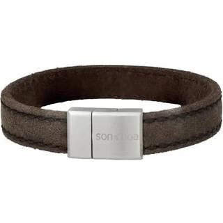 Son of noa gråbrun læderarmbånd