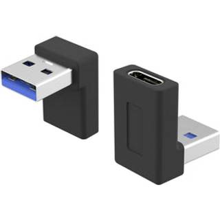 NÖRDIC USB-C hun til USB-A han vinklet adapter 90 grader