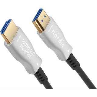 NÖRDIC 7.5m Active AOC Fiber Optisk HDMI 2.0 4K 60Hz 18Gbps EDID CEC HDR ARC Dolby DTS-HD