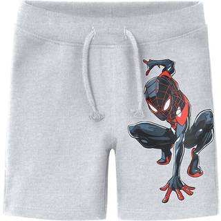 Name It Light Grey Melange Spiderman Shorts