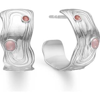 Studio Z - Shell creoler med lyserød sten - 7117839