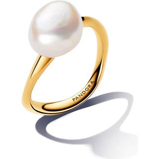 Pandora - Essence forgyldt ring med barok ferskvands perle - 163293c01