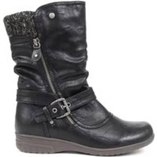 Pavers Pavers Strikket Manchet Spænde Slouch Mid-Calf Støvler