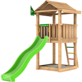 Jungle Gym House legetårn komplet inkl. rutschebane - 804-312N