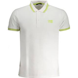 Cavalli Class White Cotton Polo Shirt