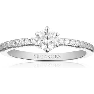 Sif Jakobs - Ellera uno grande sølv ring med zirkonia - r42282-cz