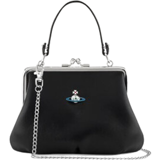 Vivienne Westwood Granny Saffiano Biogreen Frame Håndtaske sort