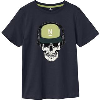 Name It Dark Sapphire Printet T-shirt - Str. 7-8y 122/128cm