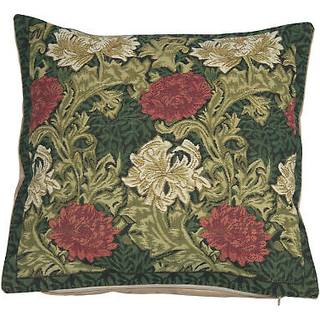 Charlotte Home M?bler Inc. Chrysanthemum Multi Square Throw Pillow Cover - 16 x 16 Dekorativ Boho -pude til europ?isk bomuldsindretning Jacquard