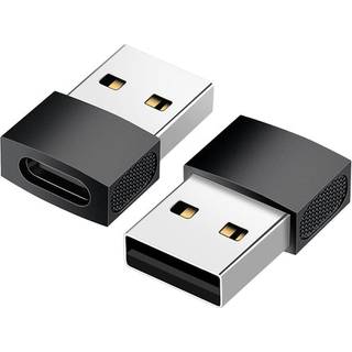 NÖRDIC USB C til OTG USB En mini adapter metal sort