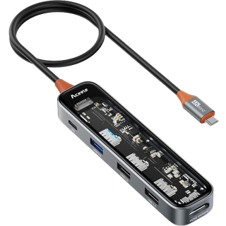 NÖRDIC USB-C 1 til 5 hubs 1xHDMI 4K60Hz, 1xUSB-C PD 100W, 3xUSB-A, 30cm