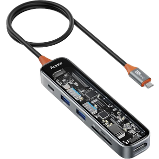 NÖRDIC USB-C 1 til 6 hubs 1xHDMI4K60Hz 1xUSB-C PD 100W 2xUSB-A 5Gbps 1xSD 1xMicro SD