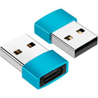 NÖRDIC USB C til OTG USB En mini adapter metal grå