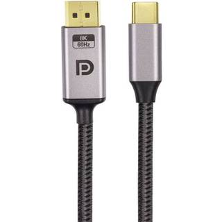 NÖRDIC 1,5 m USBC til DP 1,4 kabel 8K30Hz 4K120Hz 32,4Gbps HBR3 HDR10