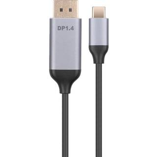 NÖRDIC 50 cm USB-C til DP 1.4 kabel 8K30Hz 4K120Hz 32.4Gbps