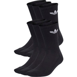 adidas Originals 6-Pakke Trefoil Cushion Crew Sokker, Black - 34 - 36