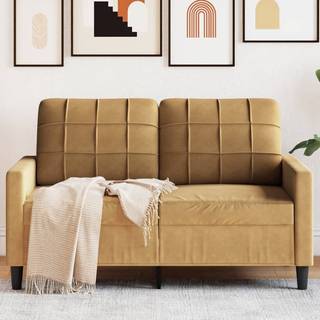 3-Personers Sofa Fløjl - 120 cm / Brun