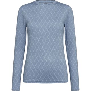 Bluse "logo" | Polyester | Blå