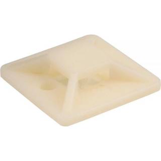 Kabelbinder holder - 25x25 mm - 4.8 mm - 10 stk - Hvid