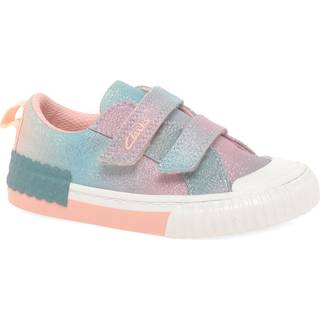 Clarks Clarks Pink Standard Fit (F) Pastel Foxing Brill Kids Canvas Shoes