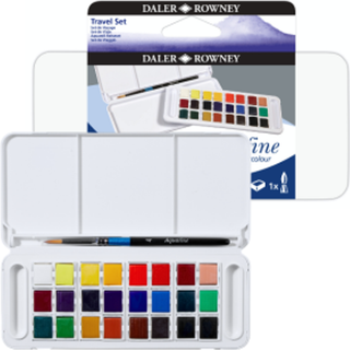 Daler Rowney akvarel m/24 farver + akvar...