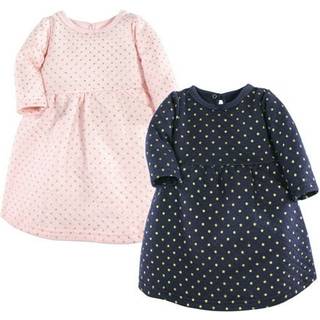 Hudson Baby Girls 'Cotton kjoler Metallic Navy Pink 2t
